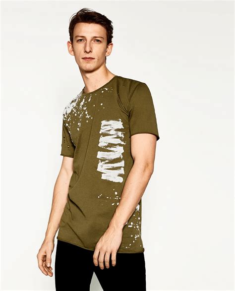 zara man t shirts full sleeves|zara men's graphic tees.